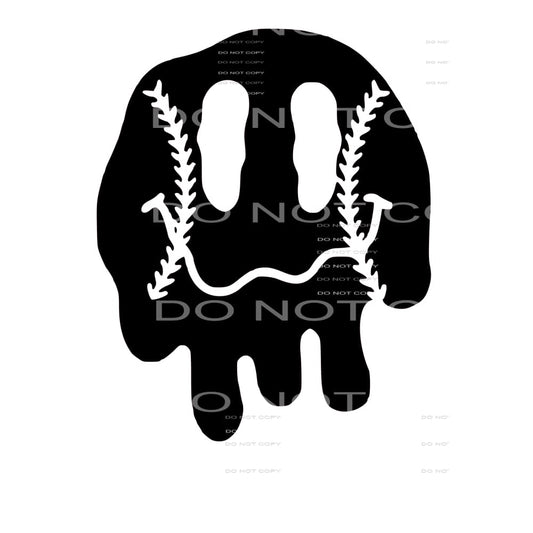 Baseball - softball smiley # 8106 Sublimation transfers -
