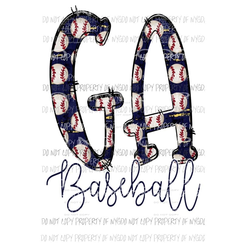 Baseball State All states in drop down menu sublimation transfer state Heat Transfer