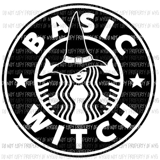 Basic Witch Black starbucks Sublimation transfers Heat Transfer