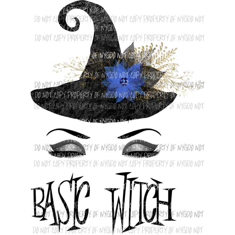 basic witch blue Sublimation transfers Heat Transfer