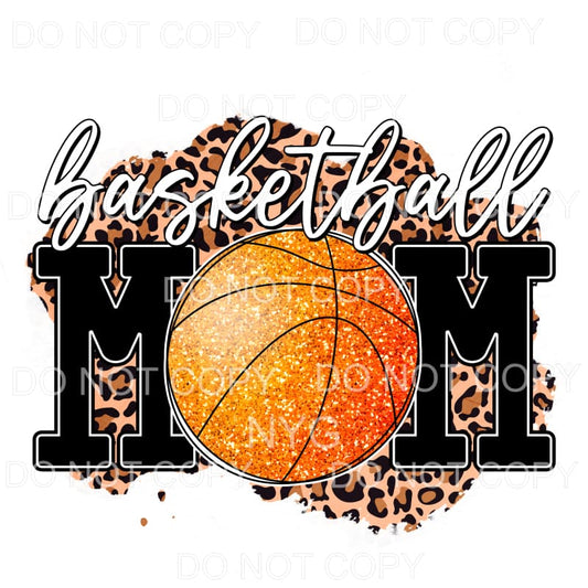 Basketball Mom Leopard Background Sublimation transfers - 