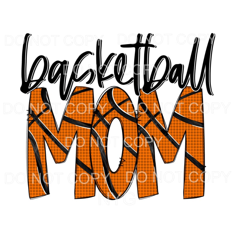 Basketball Mom Letters Sublimation transfers - Heat Transfer