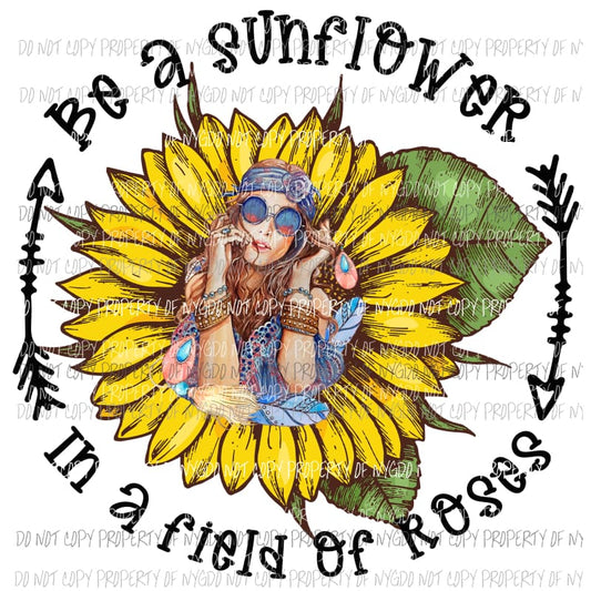 Be A sunflower Sublimation transfers Heat Transfer
