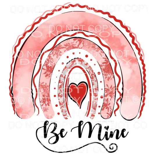Be Miine Valentines Day Rainbow Red Heart #2122 Sublimation 