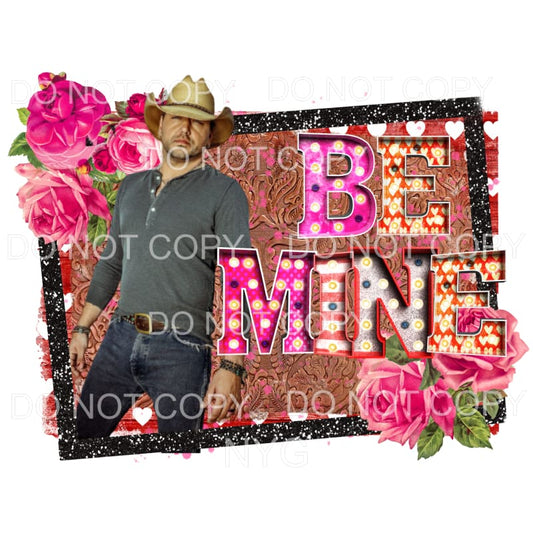 Be Mine Marquee Pink Flowers Jason Aldean Sublimation 