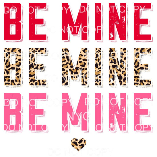 Be Mine Stacked Red Leopard Pink Valentines Day #2208 