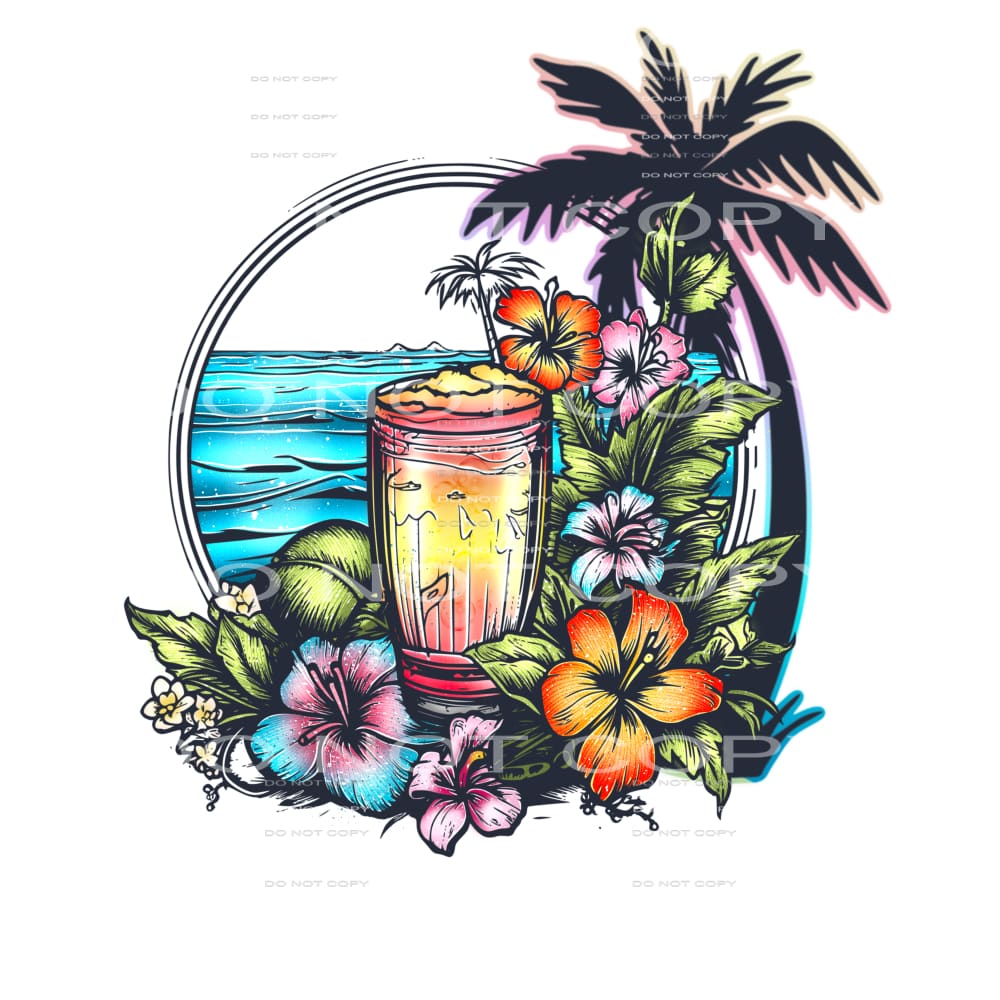 Beach # 989 - Heat Transfer Graphic Tee - women’s