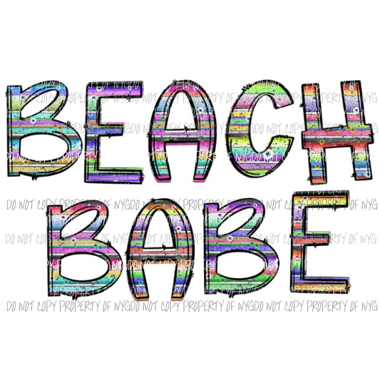 Beach Babe Sublimation transfers Heat Transfer