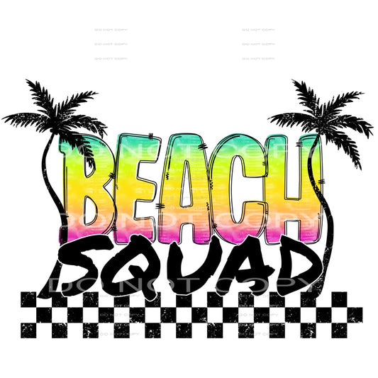 beach squad #7136 Sublimation transfers - Heat Transfer