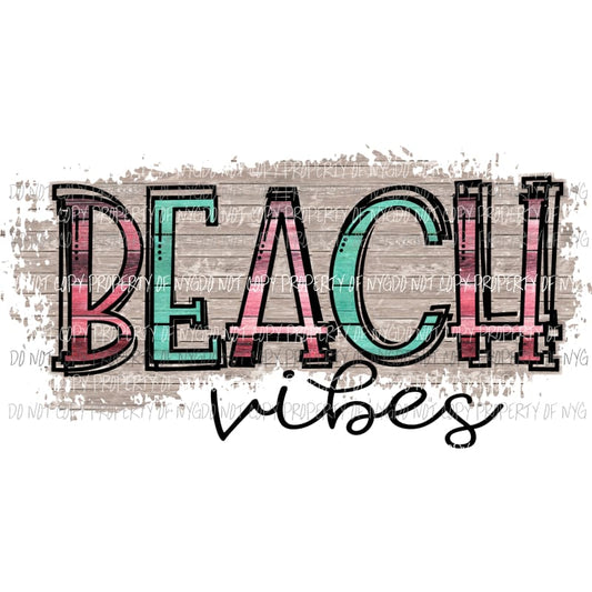 Beach Vibes #4 wood serape Sublimation transfers Heat Transfer