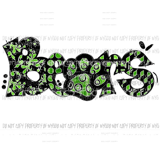 Bears #4 green Sublimation transfers Heat Transfer