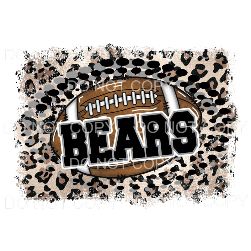 Bears Football # 562 Sublimation transfers - Heat Transfer