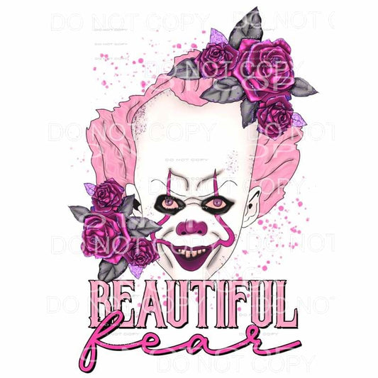 Beautiful Fear Penny Wise Pink Roses Splatter IT Sublimation