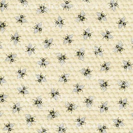 Bee Honeycomb Sheet Sublimation transfers - 13 x 9 inches - 