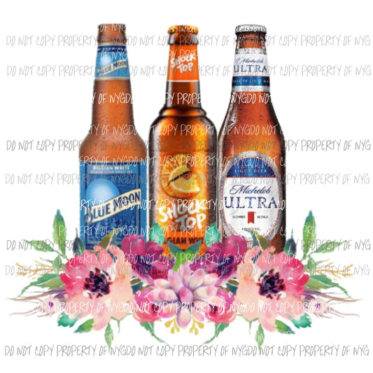 Beer Bottles #5 Sublimation transfers Heat Transfer
