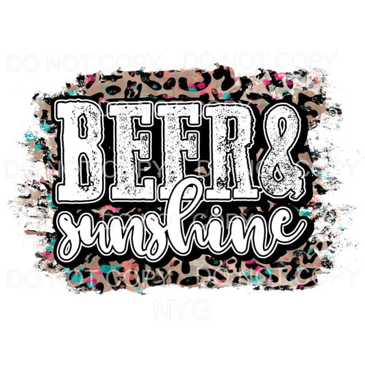 Beer & Sunshine Leopard Sublimation transfers - Heat 