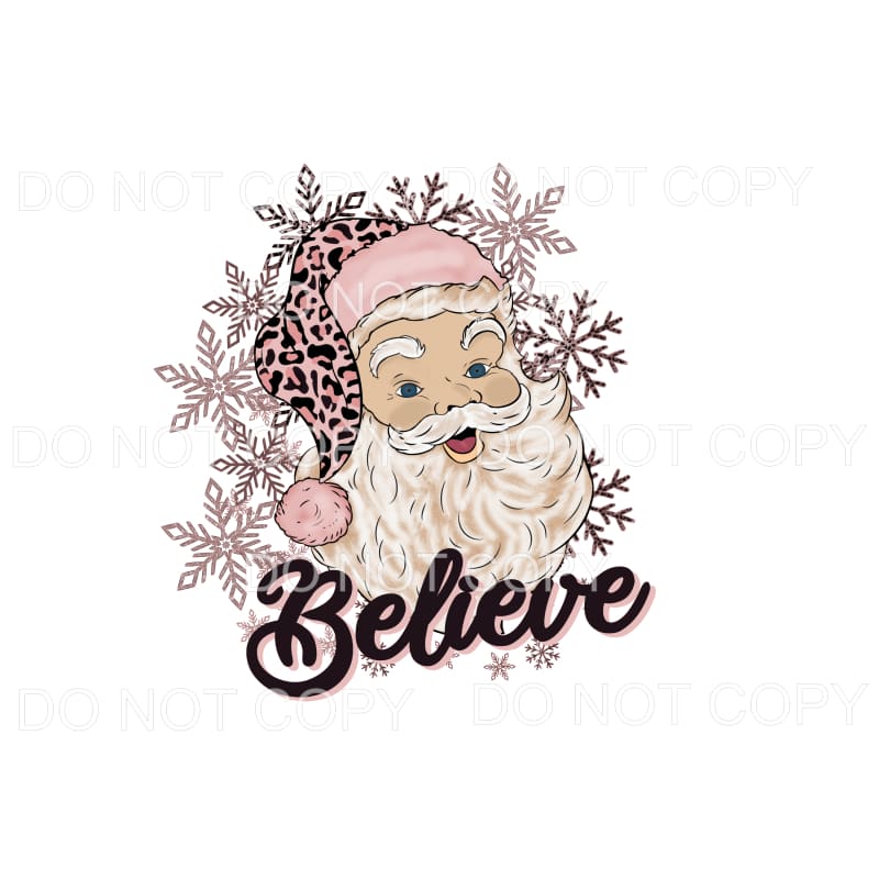 BELIEVE SANTA # 9042 X 2 Sublimation transfers - Heat 