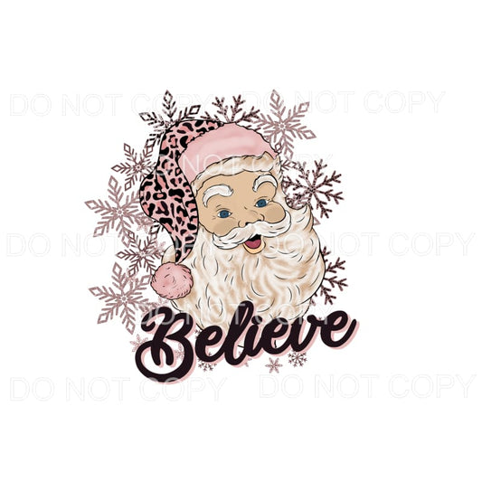 BELIEVE SANTA # 9042 X 2 Sublimation transfers - Heat 