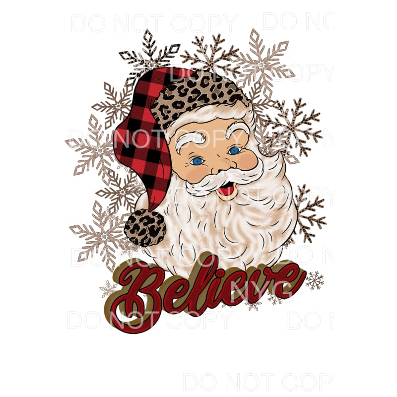 Believe Santa # 9555 Sublimation transfers - Heat Transfer