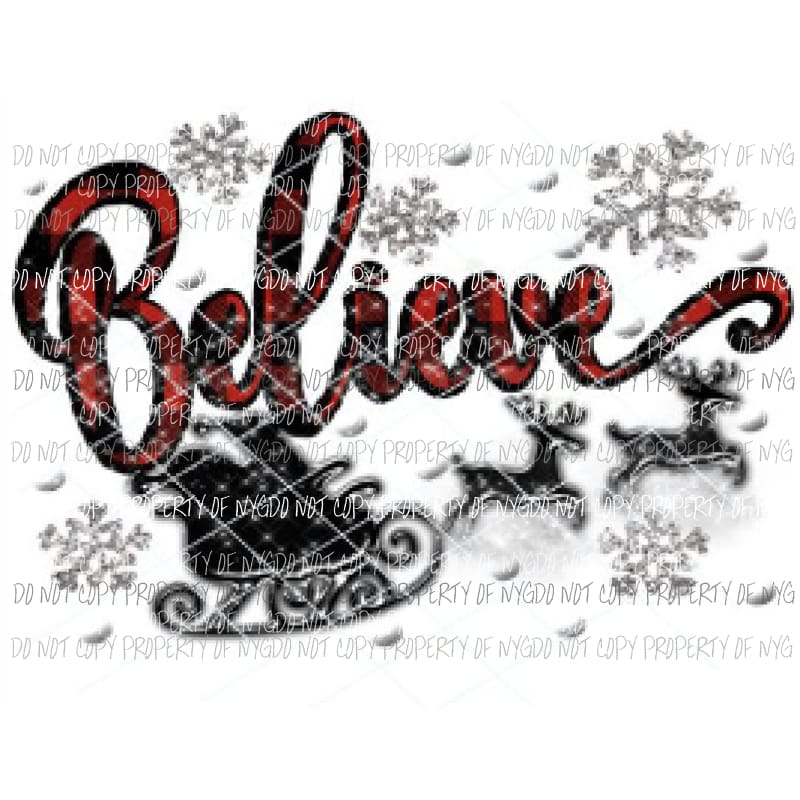 Believe santa Sublimation transfers Heat Transfer