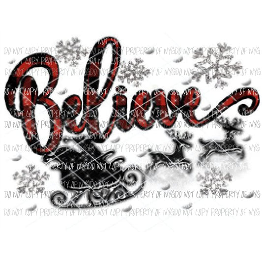 Believe santa Sublimation transfers Heat Transfer