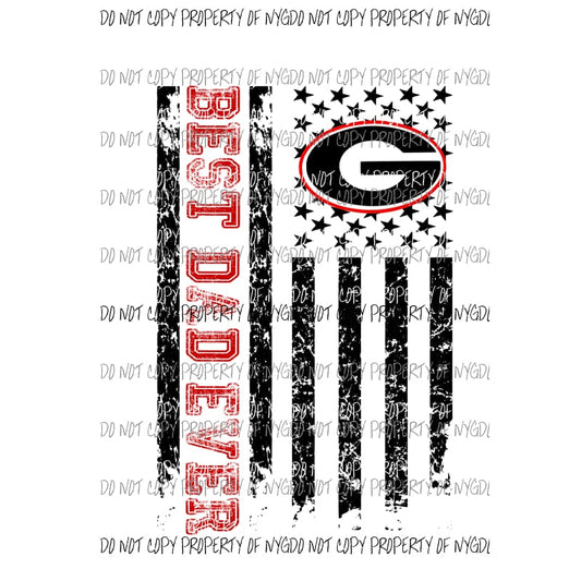Best Dad ever - grandpa - pop pop Georgia Bulldogs 2 etc in drop down menu sublimation transfer Heat Transfer