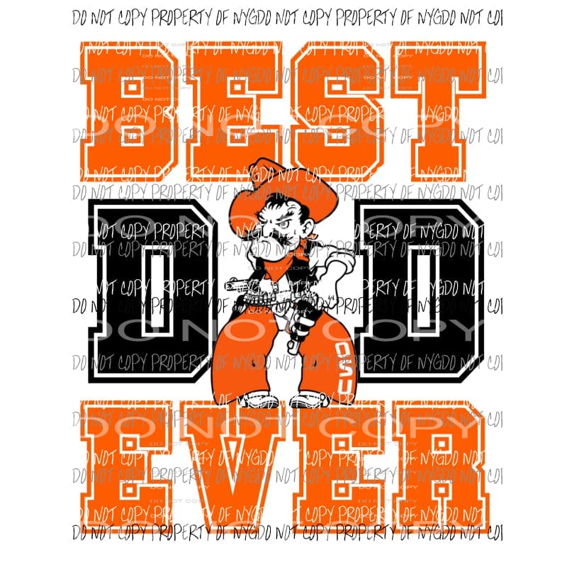 Best Dad Ever OSU #2 mascot Sublimation transfers Heat Transfer