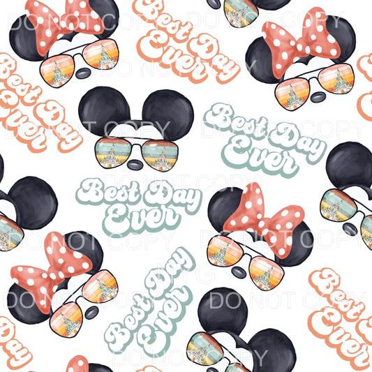 Best Day Every Mickey Minnie Castle Retro Sheet #1384 