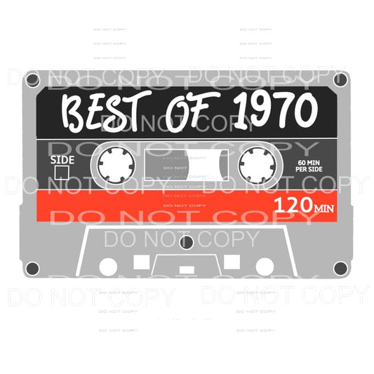 Best Of 1970 Cassette Sublimation transfers - Heat Transfer
