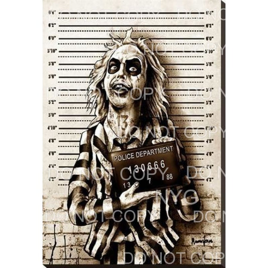 Bettlejuice Mugshot Sublimation transfers - Heat Transfer