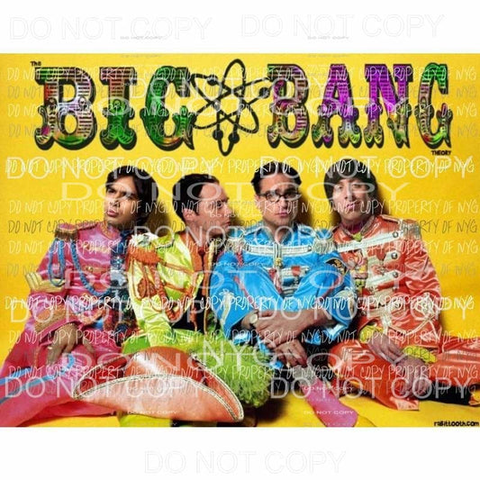 Big Bang theory Beatles attire Sublimation transfers Heat Transfer