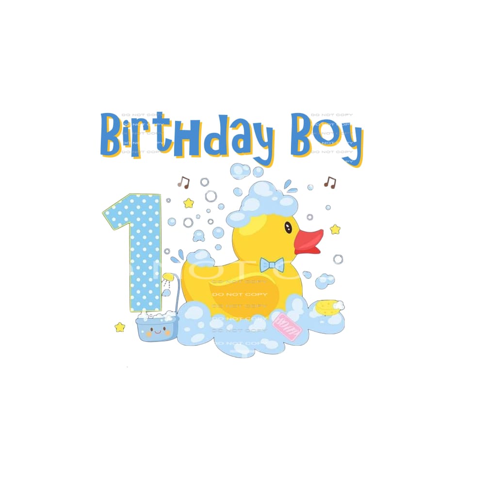 Birthday Boy Duck Sublimation transfers - Heat Transfer
