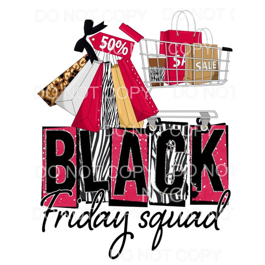 Black Friday Squad Zebra Stripes Cheetah Red Pink Shopping 