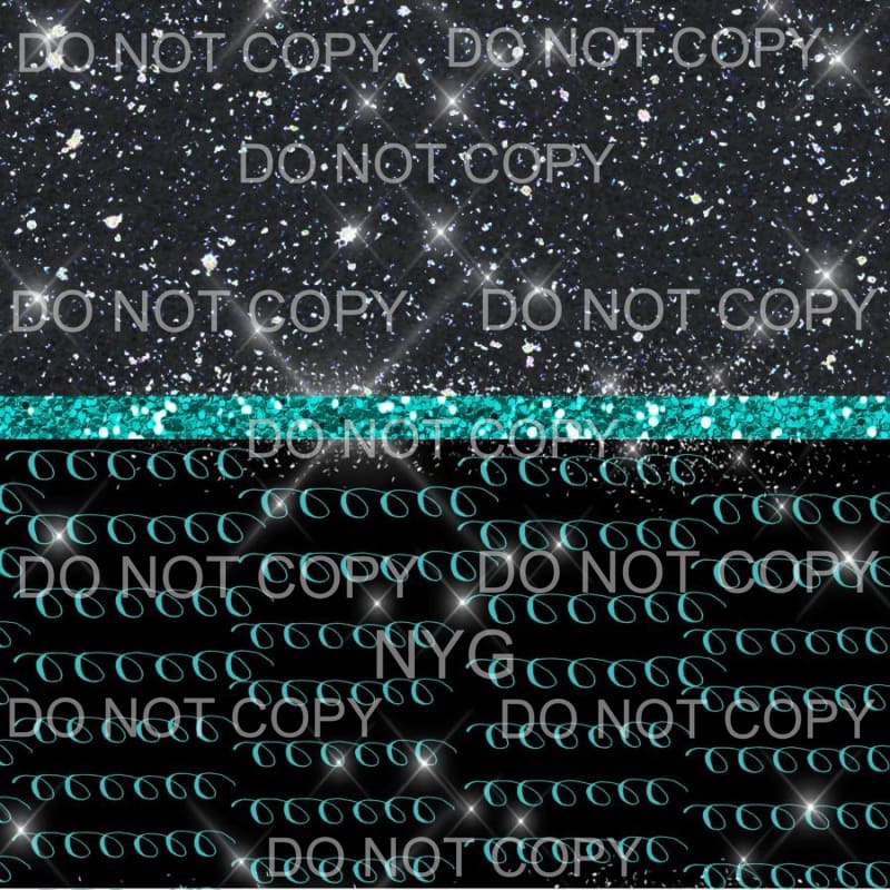 Black Galaxy Turquoise Sheet Sublimation transfers - Heat 