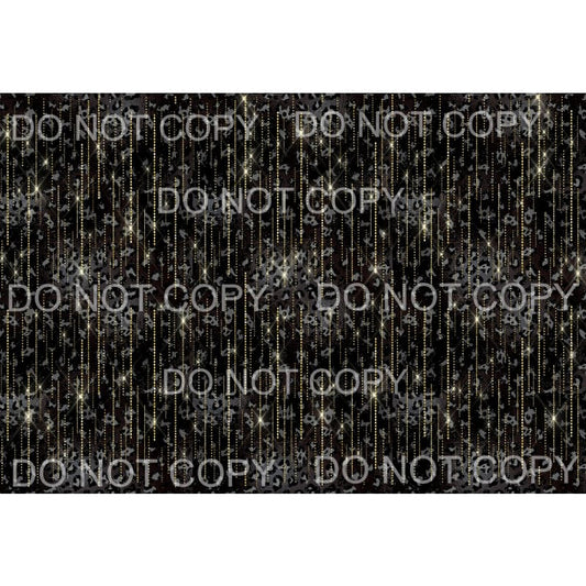 Black Leopard Gold Background Sheet Sublimation transfers - 