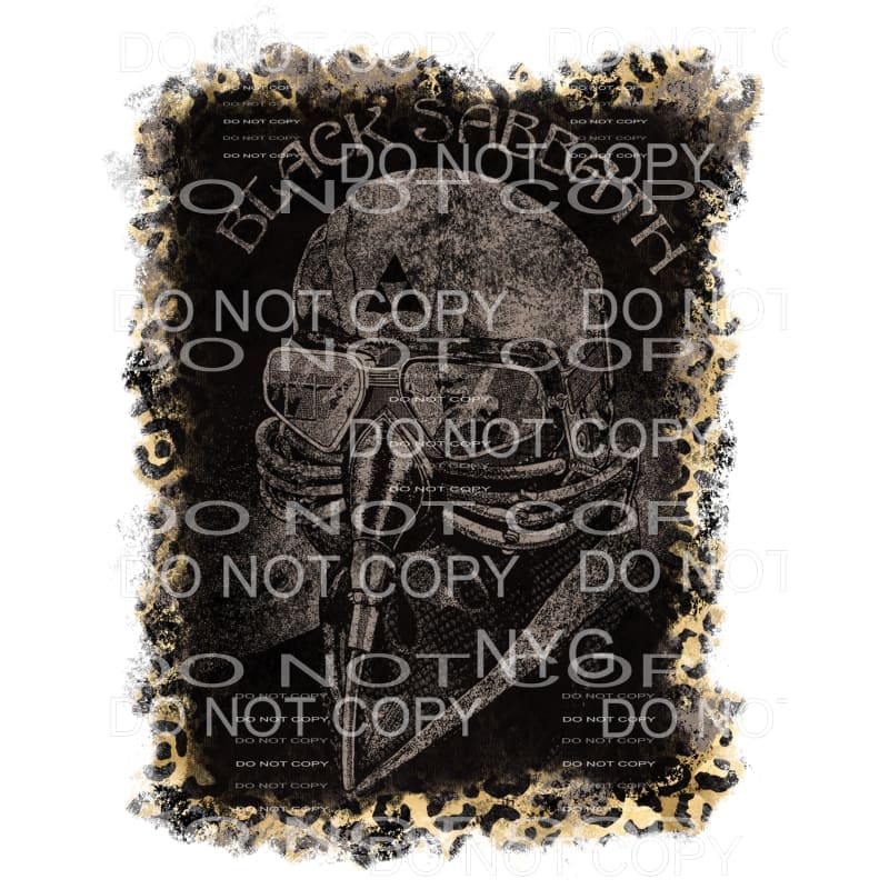 Black Sabbath leopard frame Sublimation transfers - Heat 