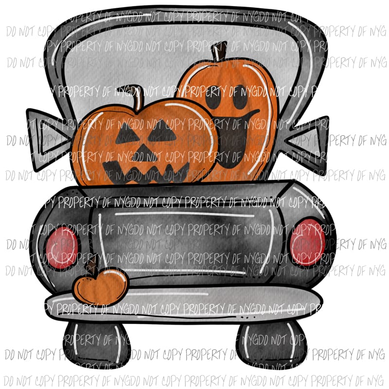 black truck pumpkins Sublimation transfers Heat Transfer