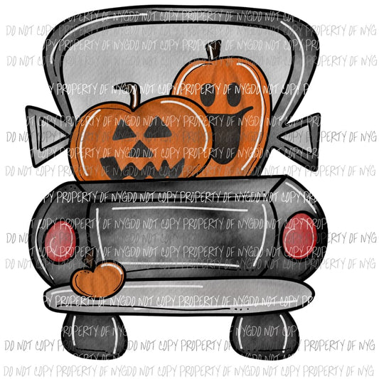 black truck pumpkins Sublimation transfers Heat Transfer
