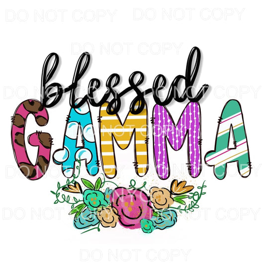 Blessed Gamma Floral Sublimation transfers - Heat Transfer