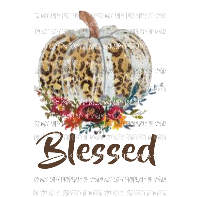 Blessed leopard pumpkin #21 Sublimation transfers Heat Transfer