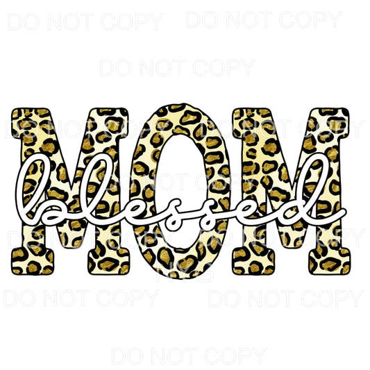Blessed Mom Leopard Sublimation transfers - Heat Transfer