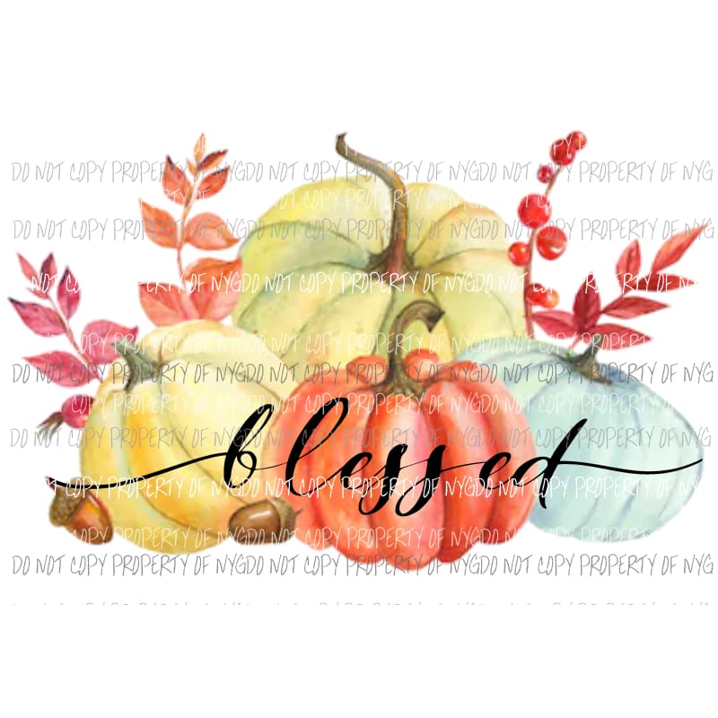 Blessed pumpkins # 6 Fall Sublimation transfers Heat Transfer