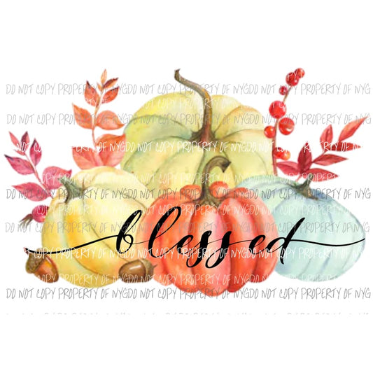 Blessed pumpkins # 6 Fall Sublimation transfers Heat Transfer