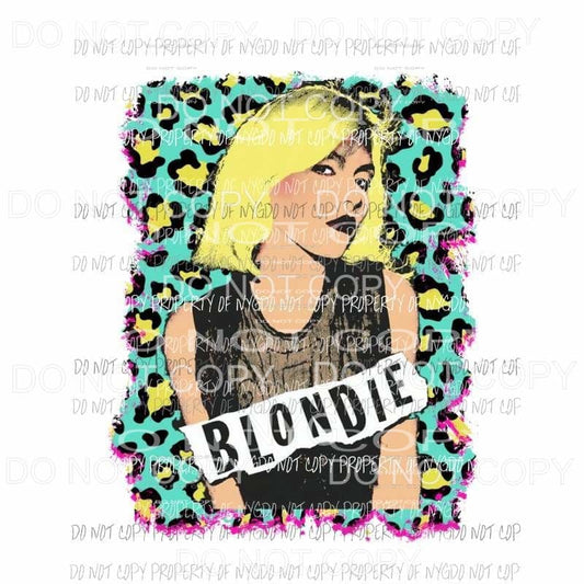 Blondie #3 green yellow leopard Sublimation transfers Heat Transfer