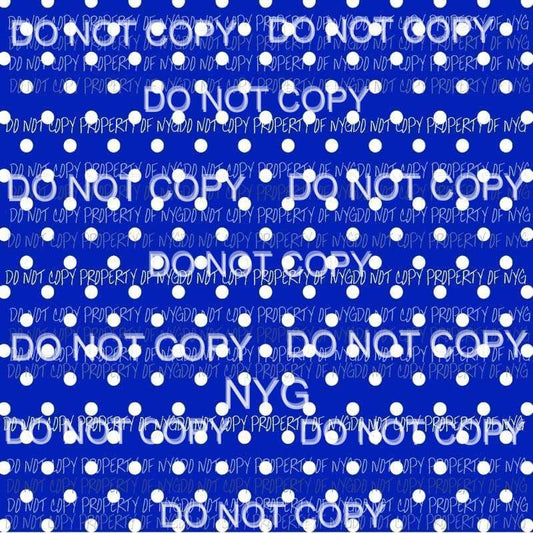 Blue Polka Dots Sheet #1 Sublimation transfers 13 x 9 inches Heat Transfer