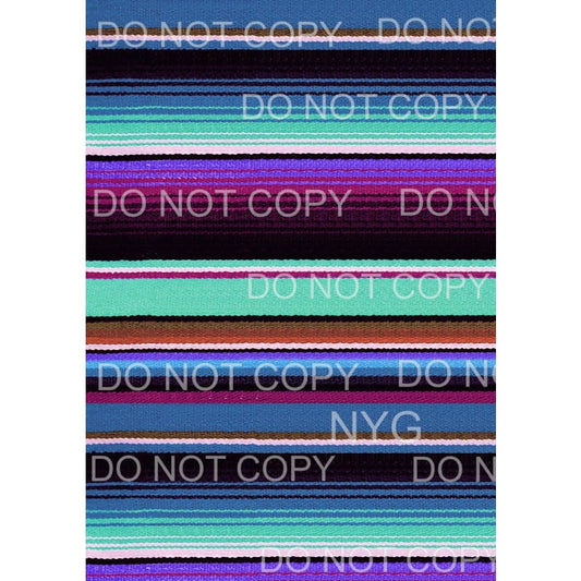 Blue Purple Mexican Serape Sheet Sublimation transfers - 