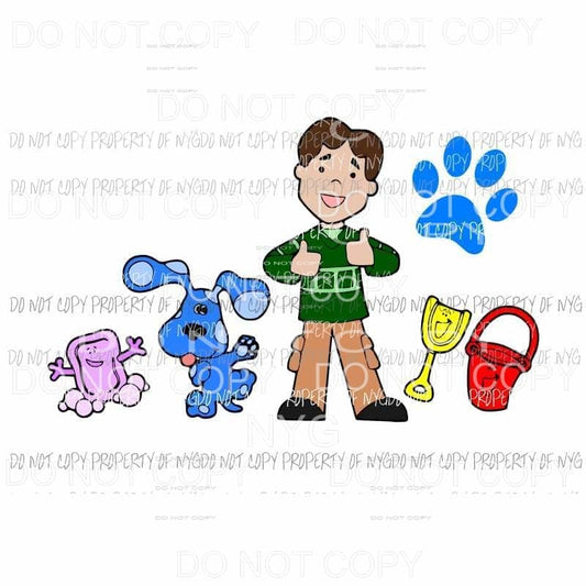 Blues Clues kids Sublimation transfers Heat Transfer