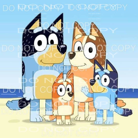 Bluey Cartoon Characters #151 Sublimation transfers - Heat 