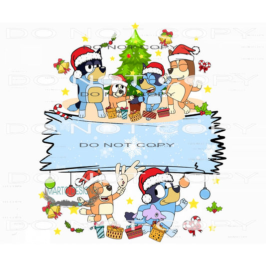 Bluey Christmas Name #7569 Sublimation transfers - Heat