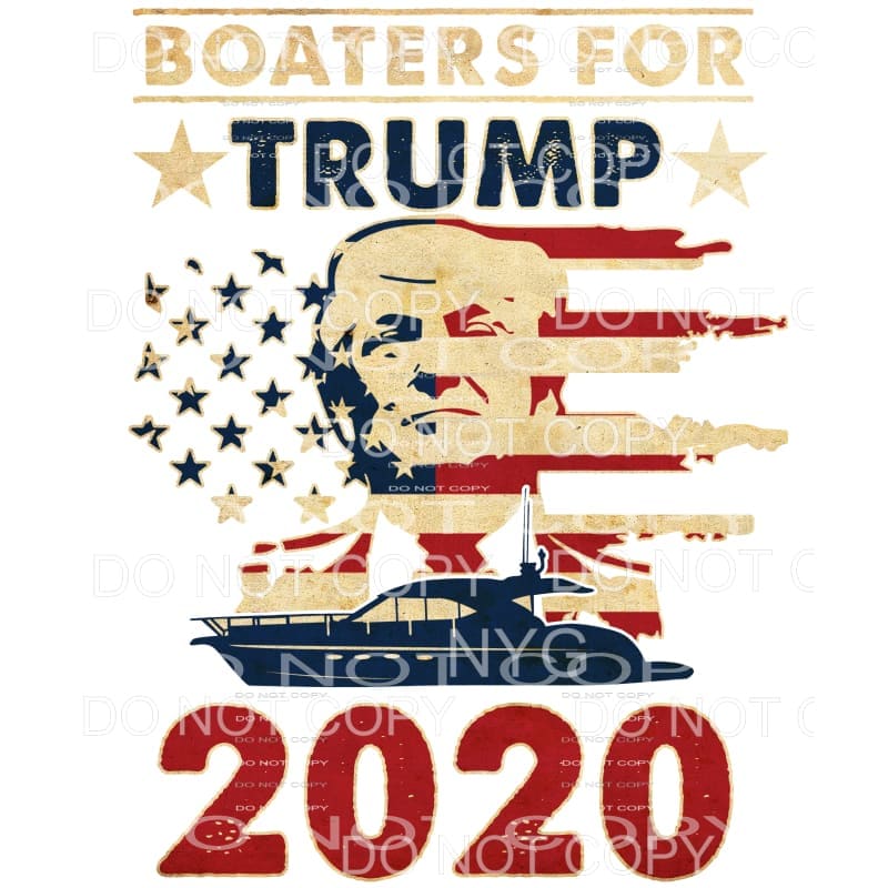 Boaters For Trump # 2 Sublimation transfers - Heat Transfer
